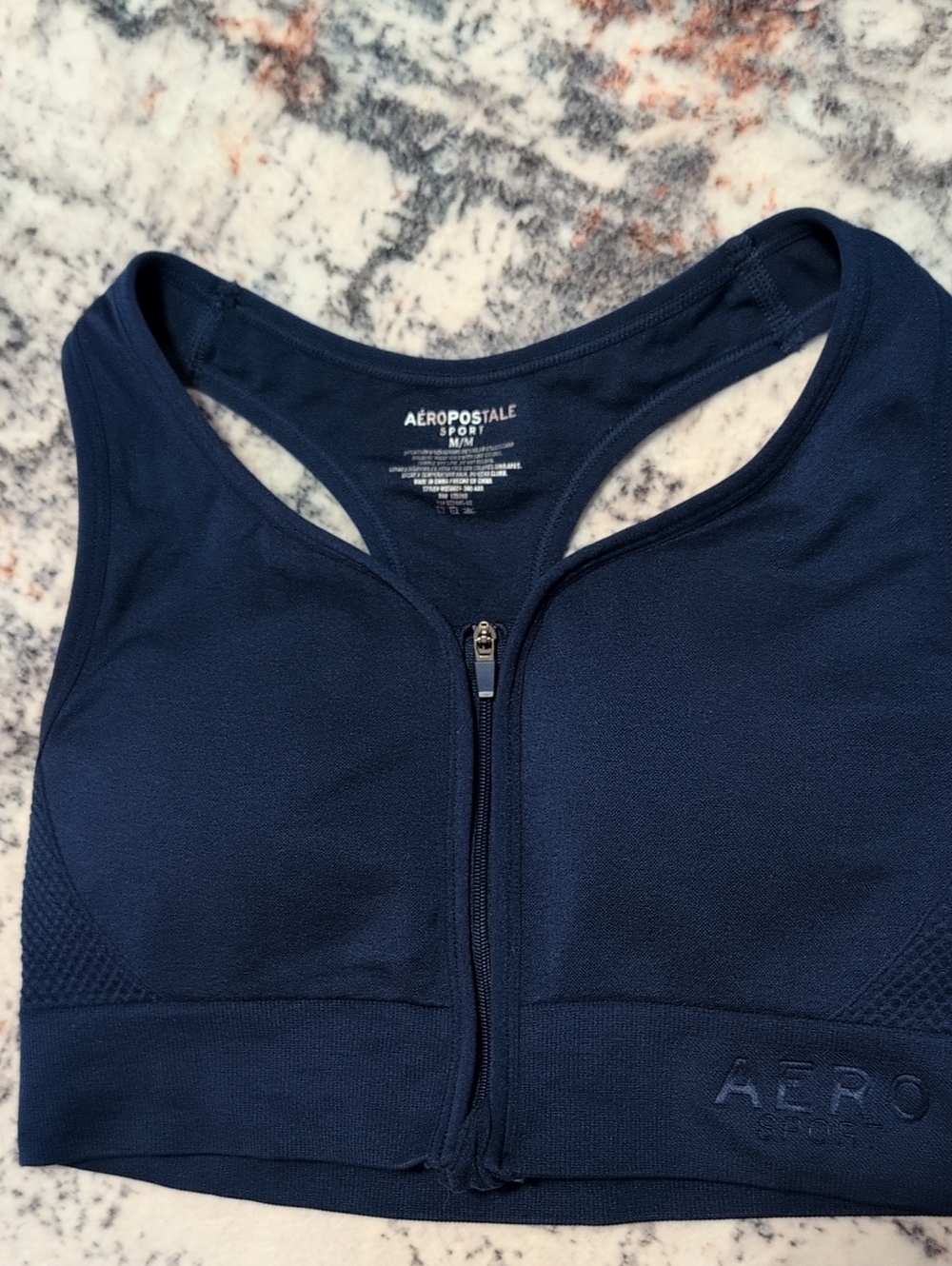 Aeropostale Zip Sports Bra NWOT M